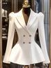 Rui Hou European & American Style Women's Autumn Long Sleeve Blazer