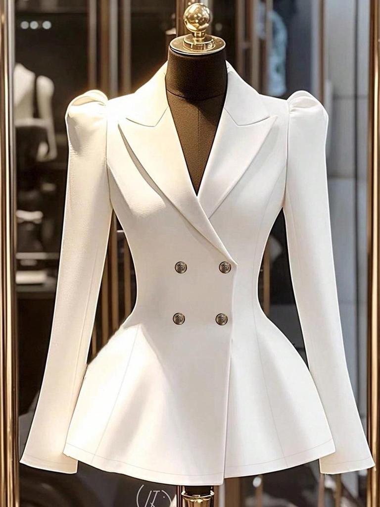 Rui Hou European & American Style Women's Autumn Long Sleeve Blazer