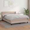 3130780 vidaXL Divan Bed with Mattress Cappuccino 140x190 Cm