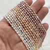1String, Straight Hole Natural Freshwater Pearls, Handcrafted Nugget Pearl Beads for Jewelry Making DIY Crafts (Beads 3.5-4.5mm, Length 36cm)