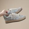 2025 New Korean Dongdaemun Soft Leather Sequins Do Old Stars Small Dirty Shoes Casual Sports Comfortable Dirty Shoes Women
