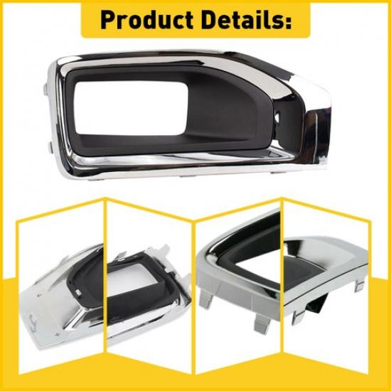 Right Side Fog Light Lamp Chrome Trim Cover Bezel For GMC Yukon XL 2015-