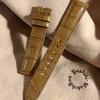 Used Cro-2132 Crocodile Watch Strap Coffee Brown (lug Width 18 Mm - Buckle Width 16 Mm)
