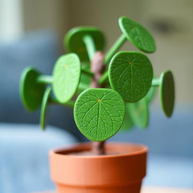 

Pilea Выбиратель еды, Китайское денежное дерево, Решатель ужина, Смешное решение для ужина, напечатанное на 3D-принтере, для выбора, что на ужин, Украшение для столовой(1шт) зелёный