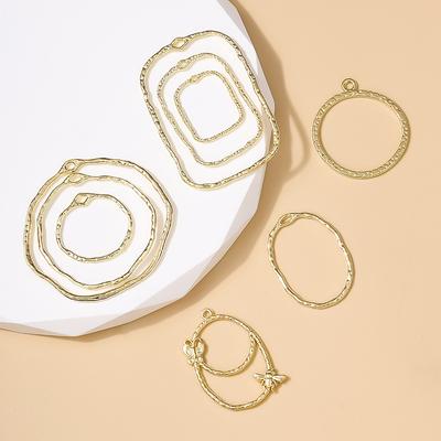 10 Stück Legierung Hohlrahmen Offene Rückseite Lünette Anhänger Geometrische Charms Für Diy Schmuckherstellung Ohrringe Halskette Zubehör