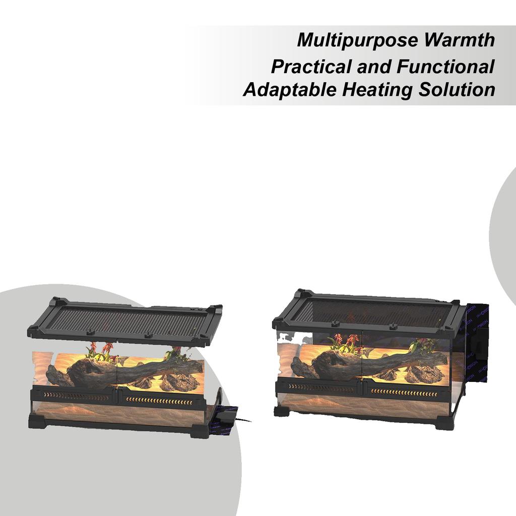 Reptile Heat Mat 14W Terrarium Heat Mat With 10 Gears Reptile Tank Temperature Adjustable Thermal Protection For Hermit Crab