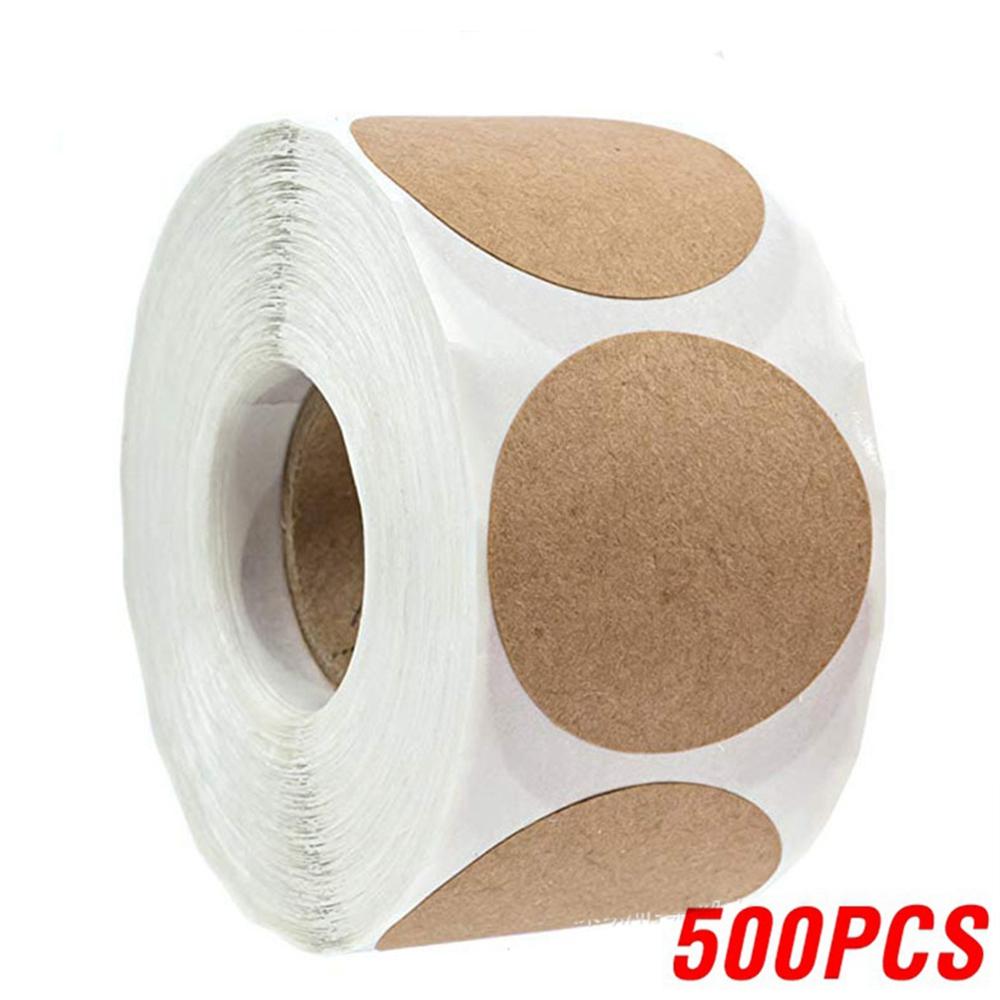 100-500Pcs Vintage Kraft Paper Stickers Scrapbook Gift Stationery Label Stickers Handmade With Love Thank You For The Stickers