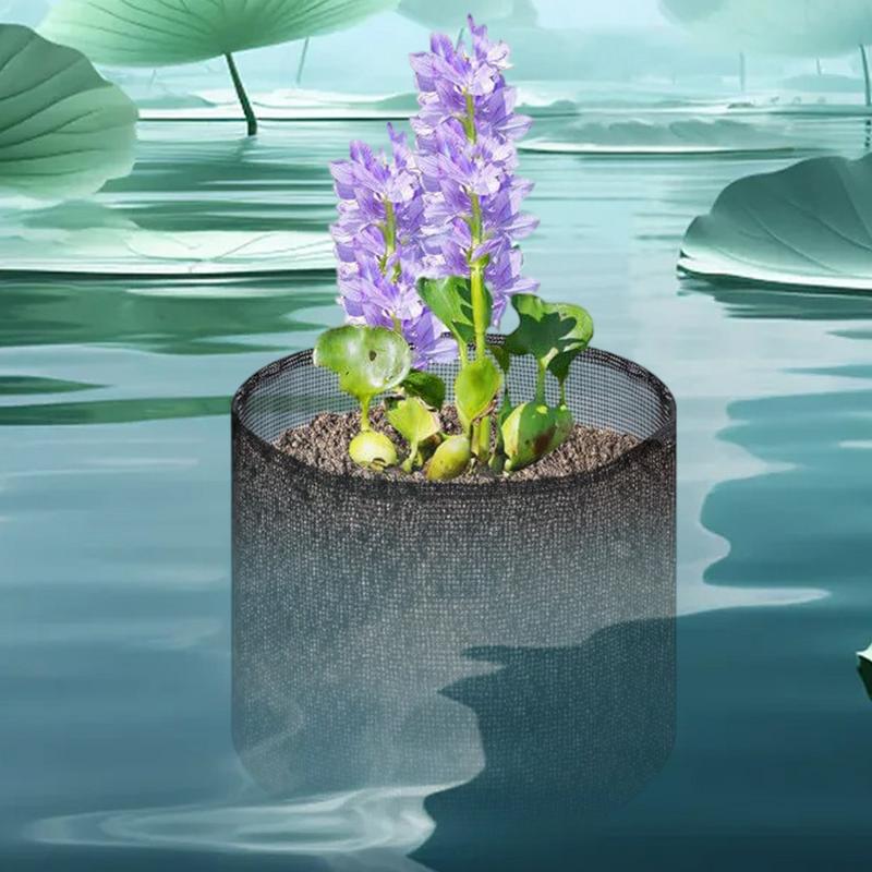 Pond Plant Baskets Floating Pond Plant Basket 4X Floating Aquatic Mesh Breathable Planting Bags For Water Planting Indoor Garden
