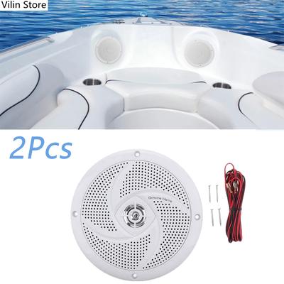2Pcs Yacht Wasserdichte Runde Lautsprecher System für Auto RV Boot Sound Lautsprecher