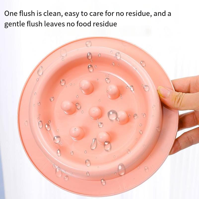Dog Slow Food Bowl Anti-choke Small and Medium-sized Dog Slow Food Bowl Anti-upset Round Thickened Pet Supplies