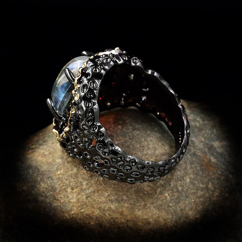 Accessories, Vintage Exaggerated Woven Rhinestone Ring, Women'S Creative Luxury Ring