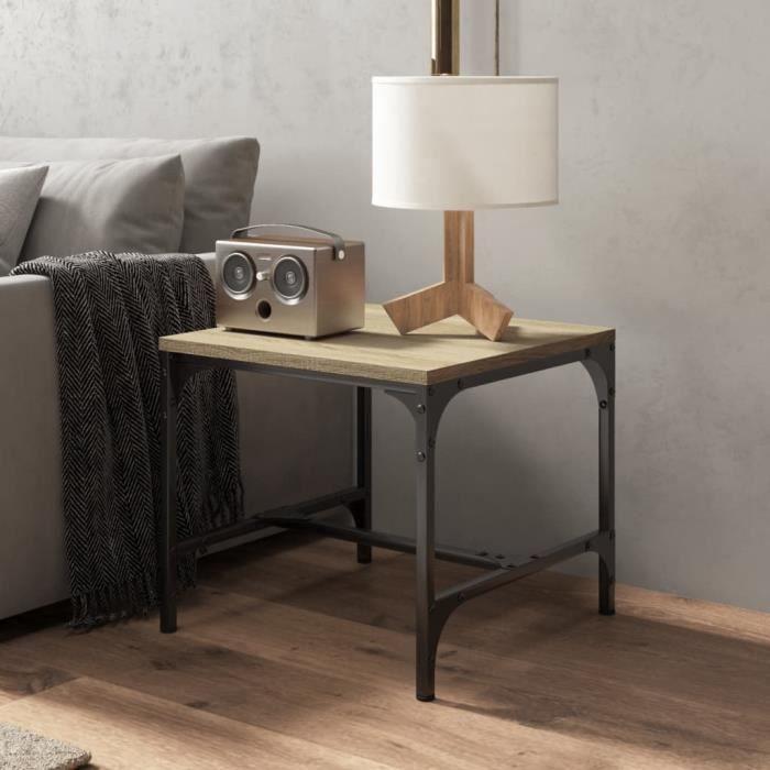 819398 vidaXL Coffee Table Sonoma Oak 50x50x35 Cm Engineered Wood