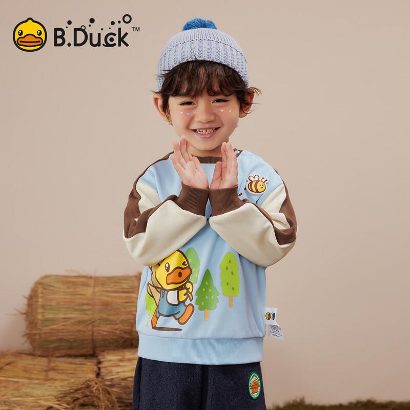 B.Duck Boys' Cartoon Print Sweatshirt