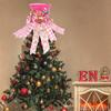 Folding Christmas Tree Top With Big Bowknot Embellishments for Indoor and Outdoor Winter Holiday Party Centerpieces