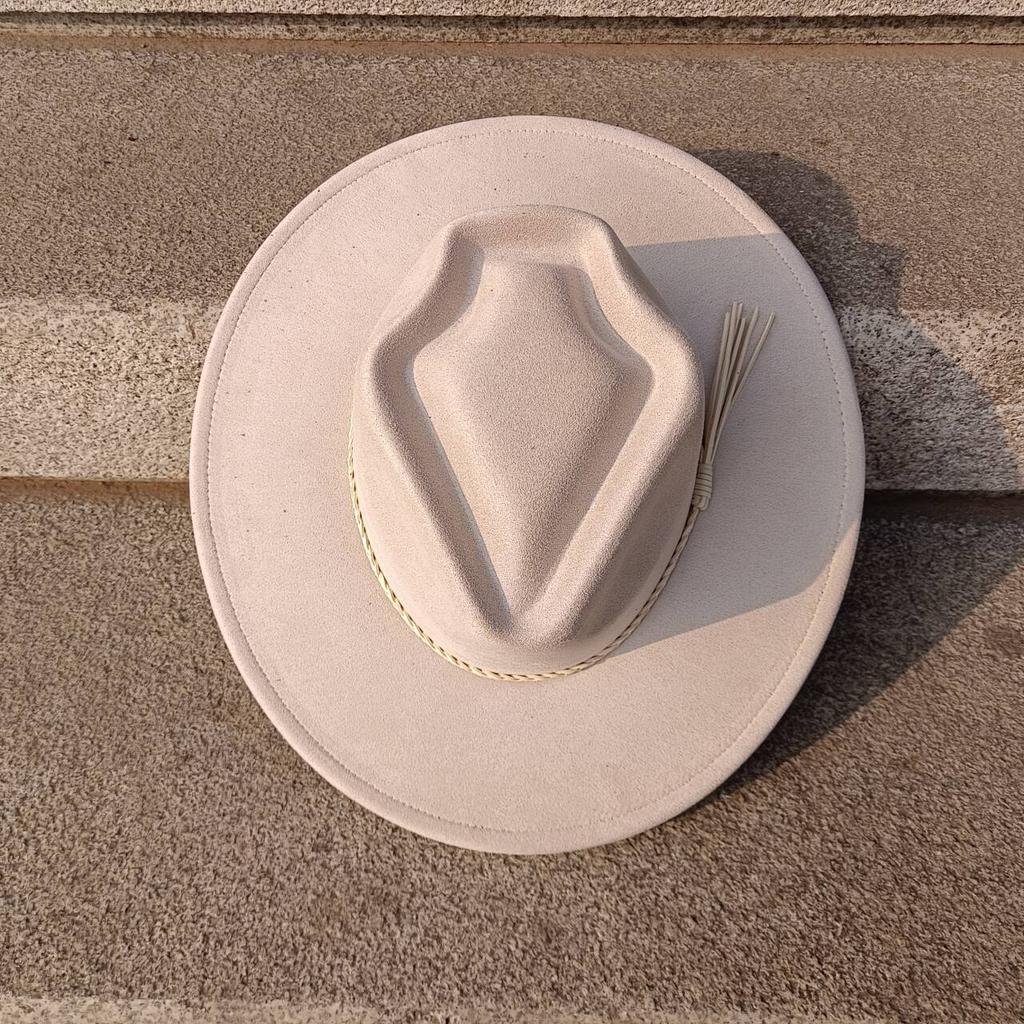 Heart Vegan Suede Hat Blank with Logo Engraving Autumn/Winter Hats for Men and Women Hat for Burning Heart Wide Brim Hat