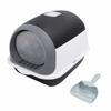 Enclosed Plastic Litter Box Extra Large Odor Resistant Easy Cleaning Covered Kitty Litter Box with Scoop for Indoor Cats