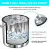2025+ Ice Bucket with Lid Strainer Tong,2QT Double Walled Insulated Ice Bucket Container, for Chilling Beer Cocktail Parties