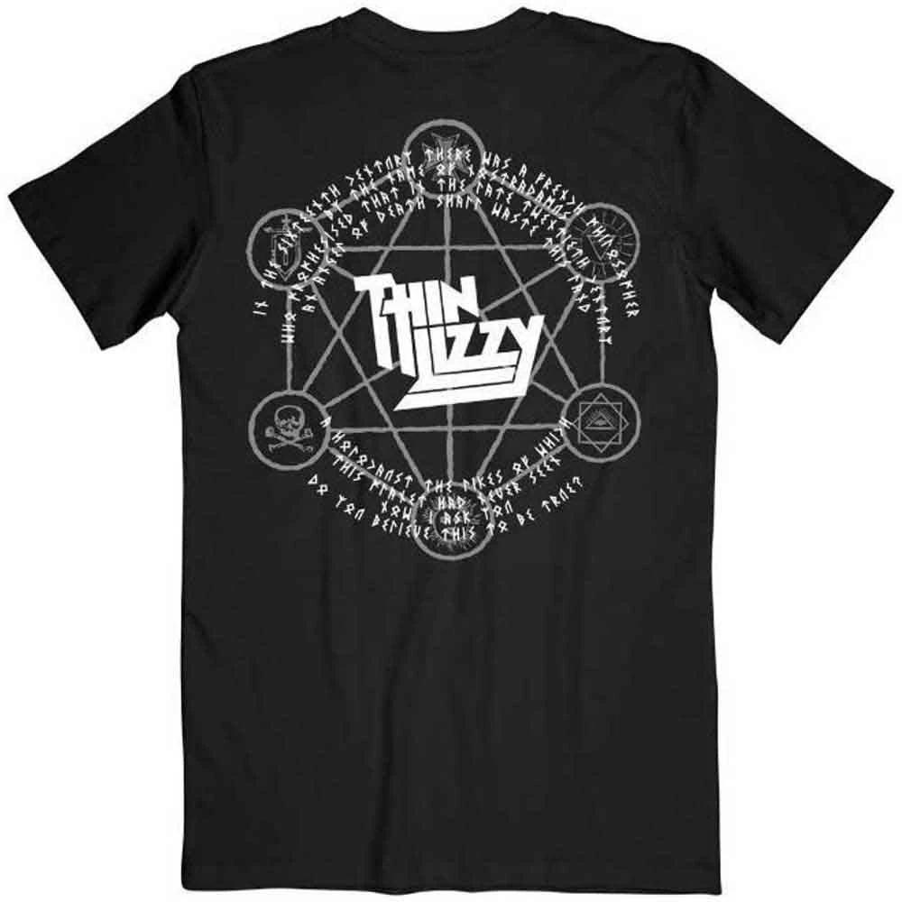 Thin Lizzy T Shirt Angel of Death Band Logo new Official Mens Black XL