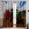 Tractor Farm 3D Printed Curtains Industrial Style Polyester Fiber Curtains Living Room Bedroom Kitchen Decorative Curtains 2PCS