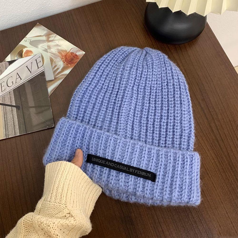 Big head circumference thick wool hat women's autumn and winter new thickened warm ear protectors knitted hat showing a small face and cold-proof gra