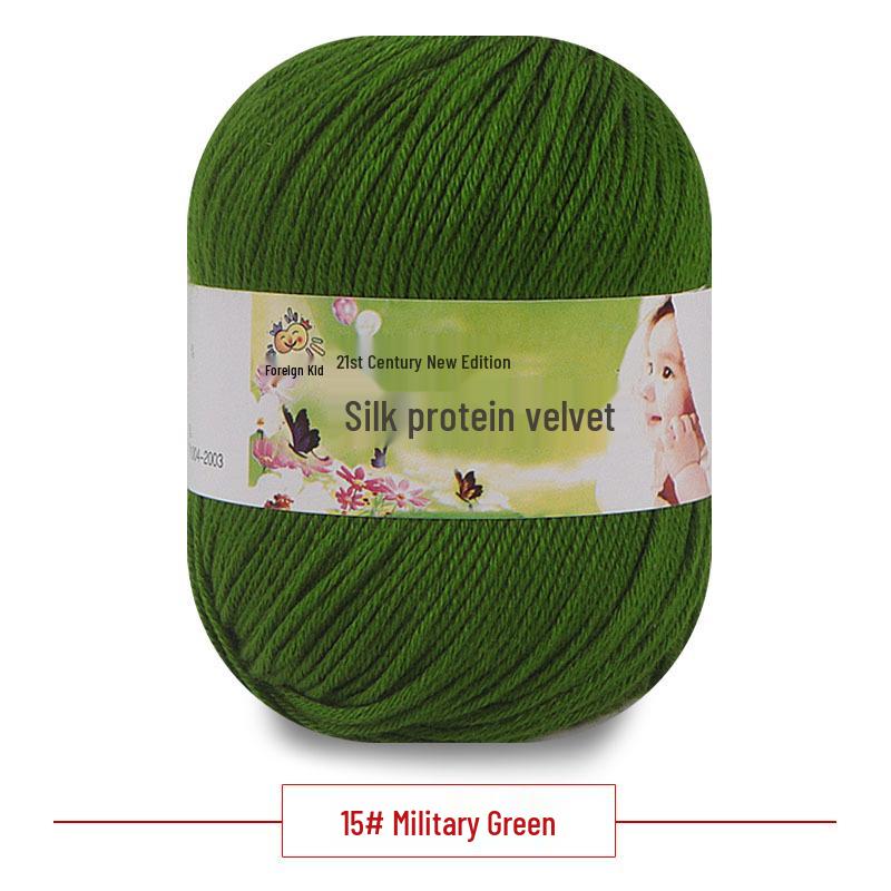 Silk Protein Baby Milk Cotton Yarn for Infant Sweaters, Hats, Shoes, Doll Crochet, and DIY Knitting Projects