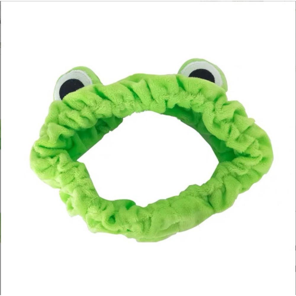 Frog Cartoon Head Hoop Plush Ears Headband Cartoon Face Widened Wash Non-Slip Cute Headdress Hair Hoop Headband Accessoires