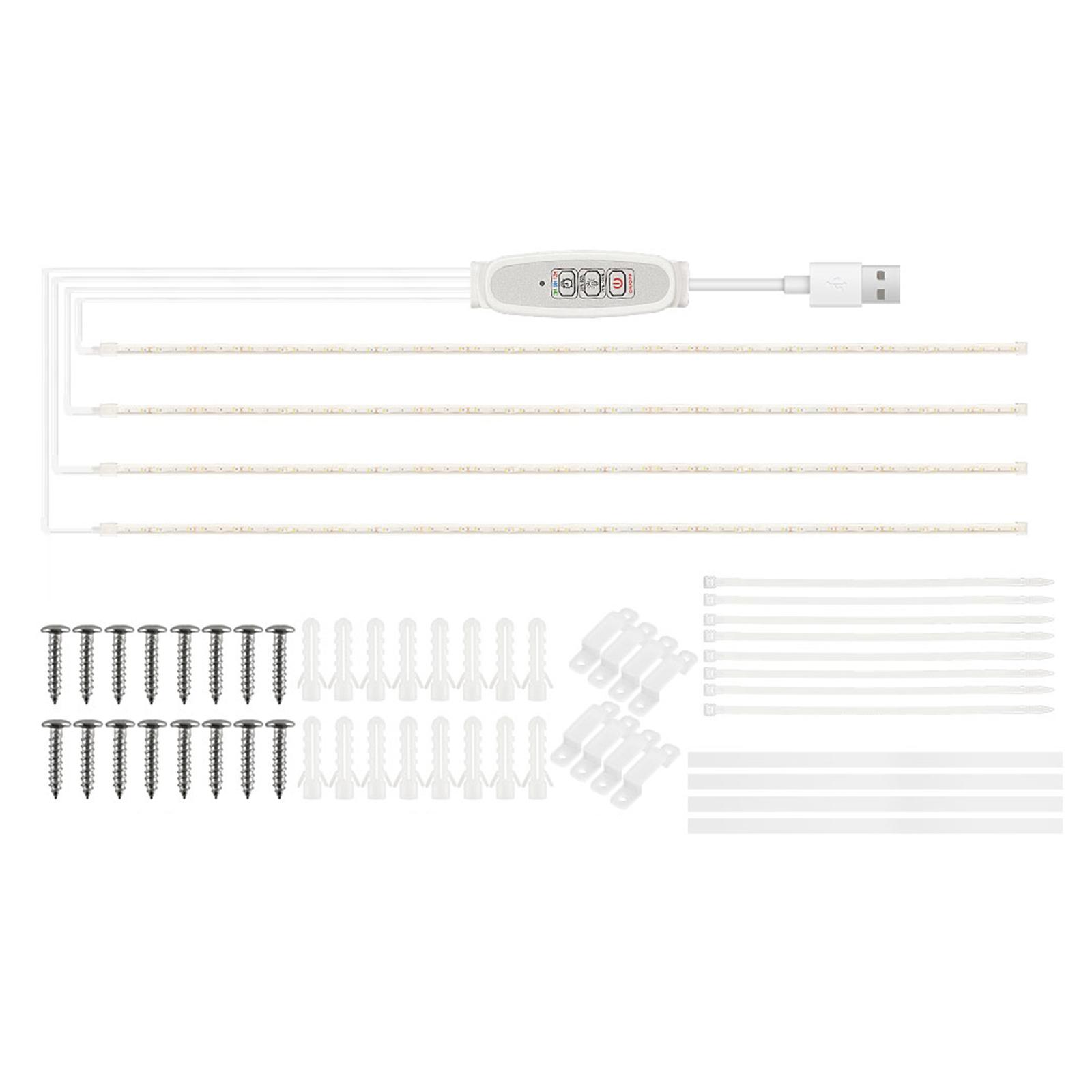 

Светодиодные полосы для выращивания растений в помещении, красные и 3000К, солнечные лампы для гидропоники 100cm 4 Strips Red light & Warm light