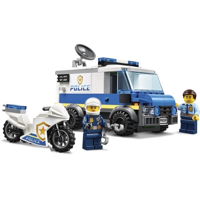 Lego® city 60245 le cambriolage de la banque, jeu de construction moto, monster truck, jouet police enfant de 5 ans et +