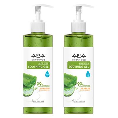 Suansu Aloe Vera zklidňující gelová pumpa s horkou vodou, 400 ml, 2 jednotky