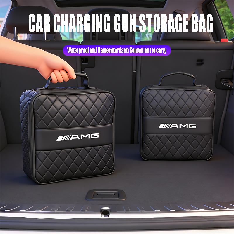 Scatola porta cavi di ricarica per auto, borsa portatile per caricabatterie per Mercedes Benz AMG Smart Fortwo 451 450 453 EQ Forfour Coupe Portachiavi UH4