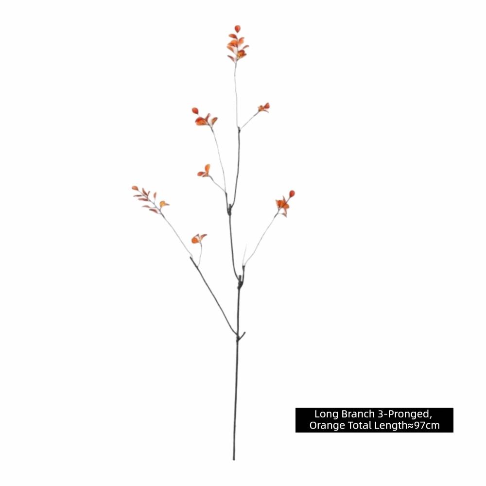 Plastic Material Autumn Leaf Plant Long Handmade Vintage Style Simulation Plants Red Maple Leaves Creative Retro Fake Maple Leaf оранжевый