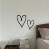 2PCS Metal Heart Wall Art Personalized Valentines Day Gift Home Decor