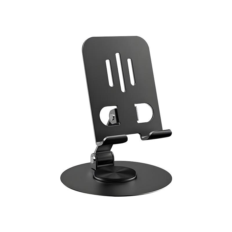 Desktop 360° Rotating All-Metal Foldable Phone & Tablet Holder for Creative Live Broadcasts