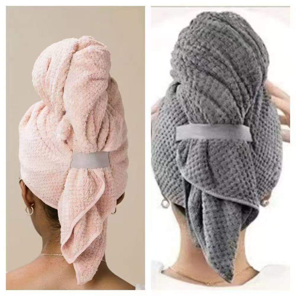 Extra-Large Quick-Dry Hair Cap for Women - Super Absorbent Towel for Long Hair