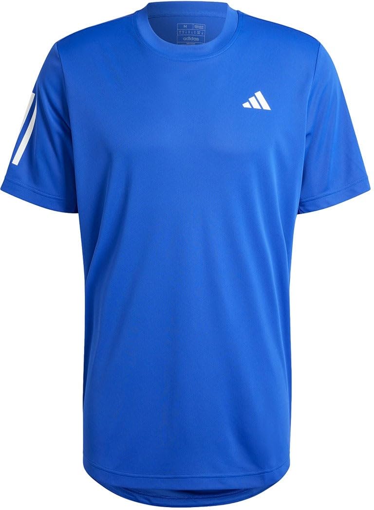 

Adidas MLE72 Клубная теннисная футболка с коротким рукавом синяя размер мужской с тремя полосками, полутихая (IP1892), Ж/М