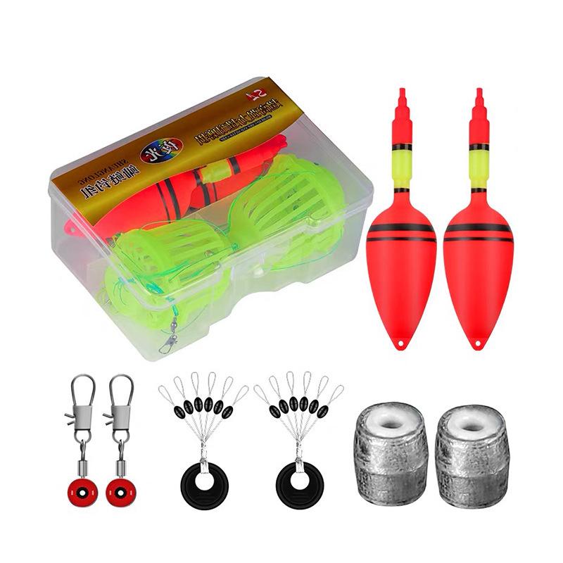 Luminous Bighead & Silver Carp Fishing Rig with Double Hook and Anti-Tangle Bait Cage