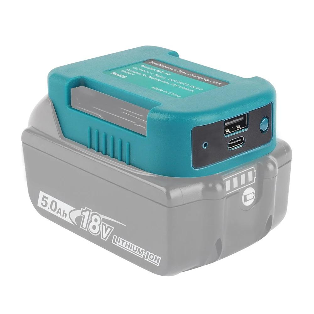 With USB With Type-C Battery Holder For Makita 18V Battery pin BL1840 BL1850 BL1860 Charger Adapter Fast Charging
