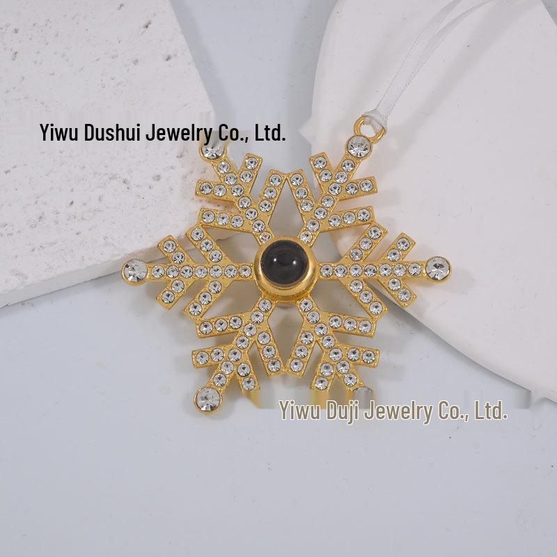 Custom 10mm Snowflake Projection Ornaments - Christmas Hanging Decor & Holiday Gifts