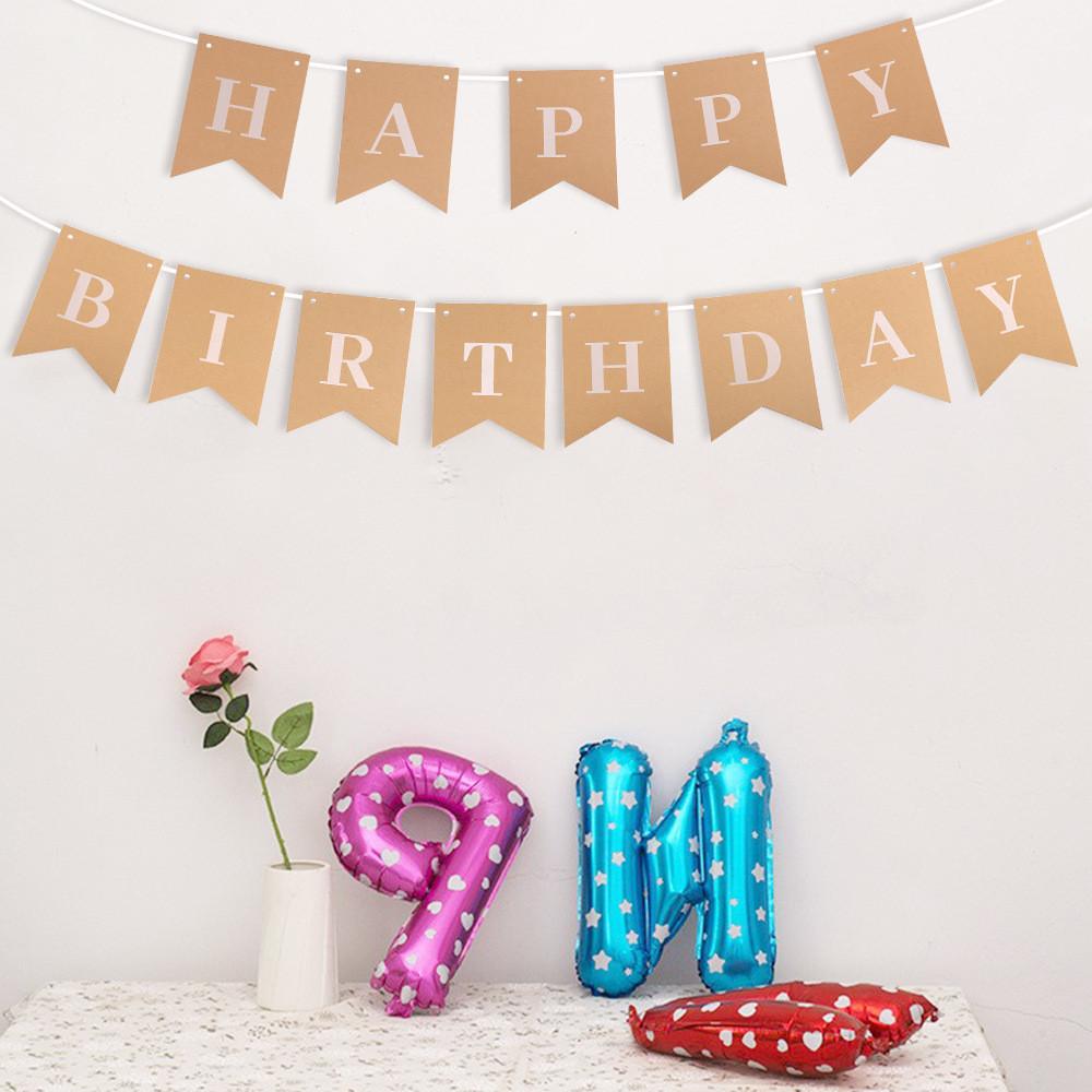 Vibrant Paper Birthday Letter Banners Happy Birthday For Fun Children's Party Decorations