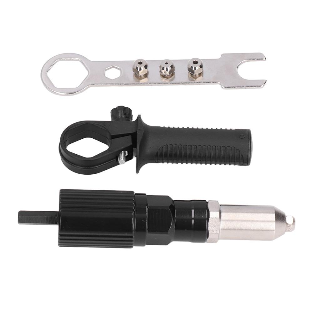 Heavy Non Slip Rivet Machine Efficient Black Cordless Riveter Rivet Machine Adapter Metal Working