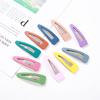 PL Water Drop Type Matte Texture Bb Clip Candy Color Cross Word Korean Girl Heart Hair Clip