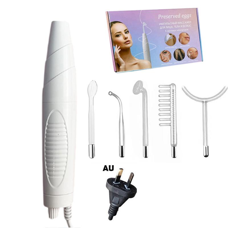 5in1 High Frequency Face Wand Improve Skin Elasticity Portable Handheld High Skin Therapy Wand Machine Neon Argon