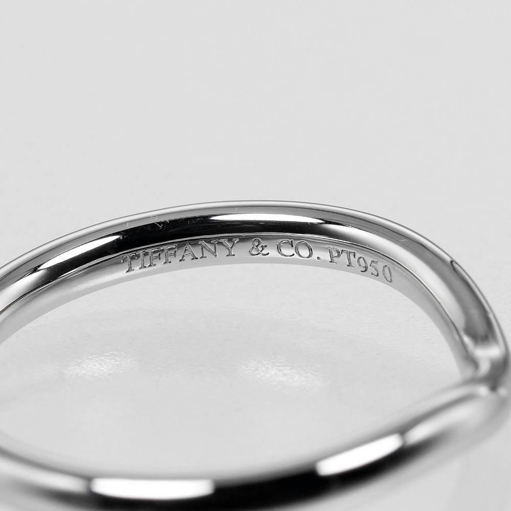 TIFFANY&Co. Curved band Ring Pt950Platinum #4.5(US Size) 3.3g Women Used