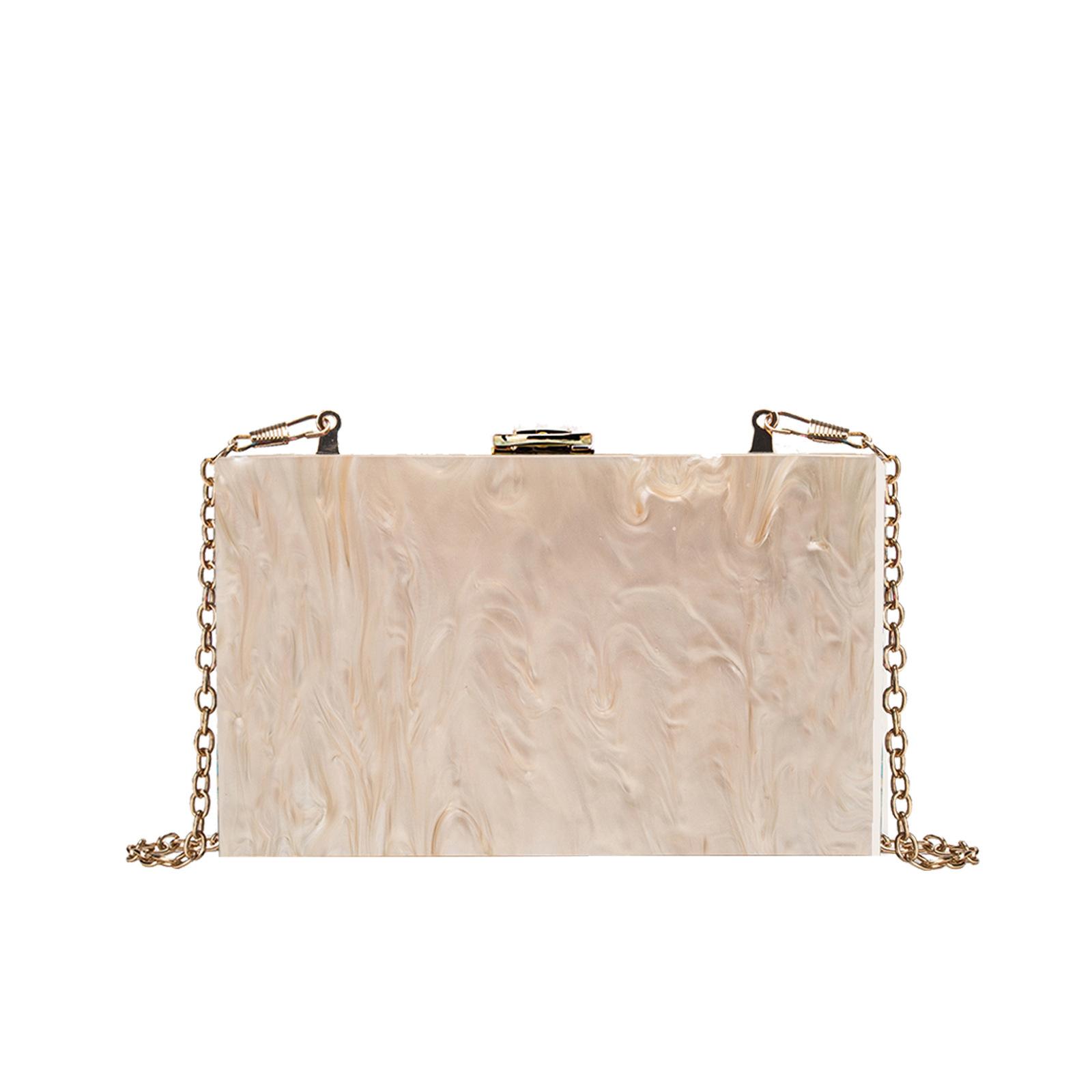 

Women Square Acrylic Marbling Hard Box Bag 2025 New Evening Bag For Bridal Wedding Party Clutch Mini Female Purse And Handbags белый