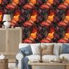 Ink Wallpaper Burgundy, Red and Rust for Living Room and Bedroom 50x1000