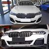 Passt für BMW 5er G30 2021-2023: Zweizeiliger Glänzend Schwarzer Nierengrill