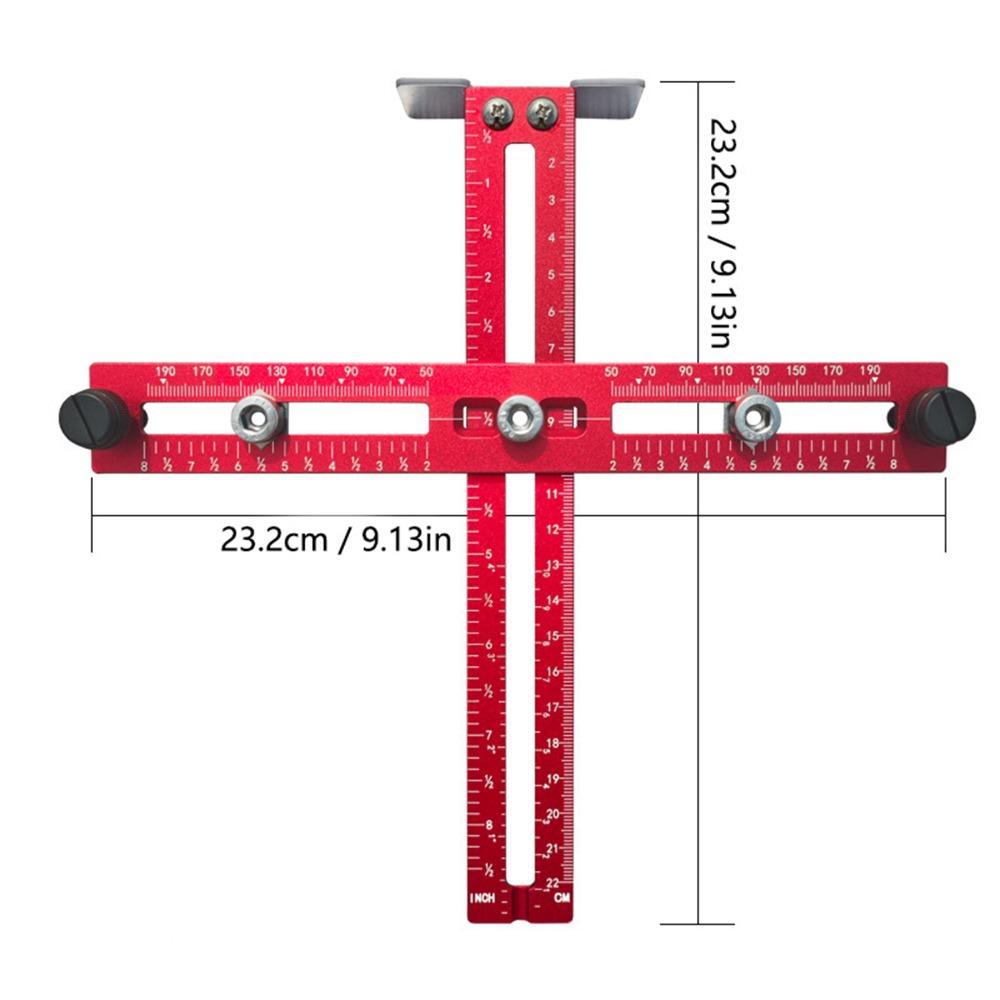 Aluminium Alloy Cabinet Hardware Jig Adjustable Self Centering Adjustable Template Drill Guide for Cabinet Hardware Installation