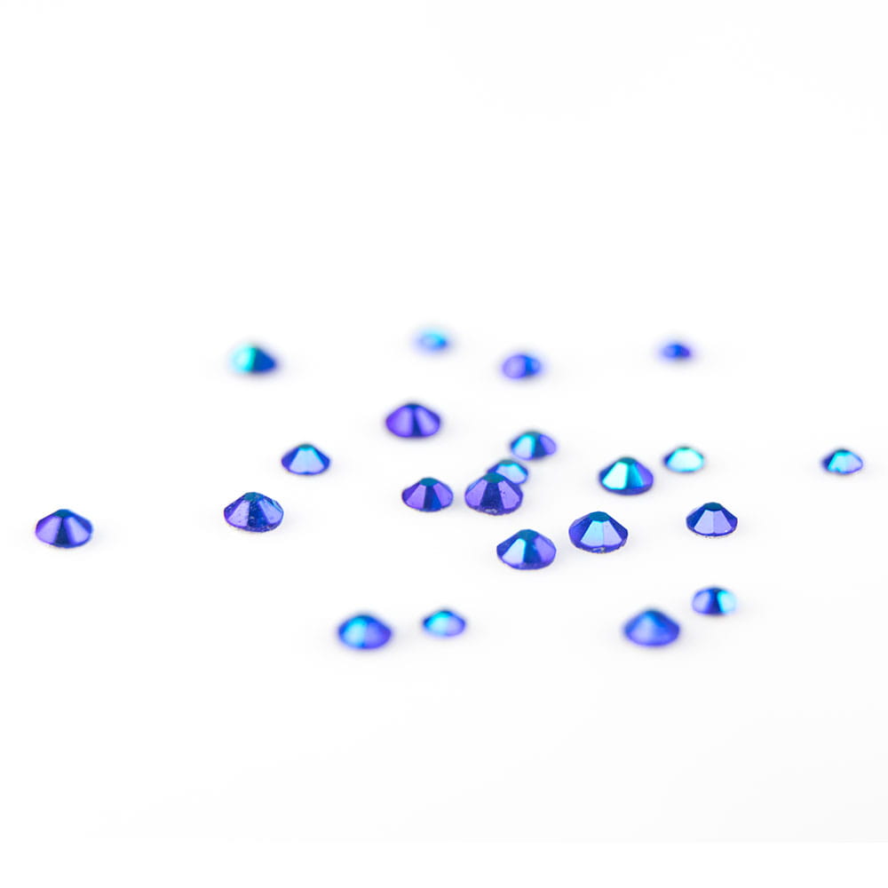Cyrkonie Do Paznokci Szklane Blue Zircon Ab Mix Rozmiarów Ok.1440 Szt.paczka