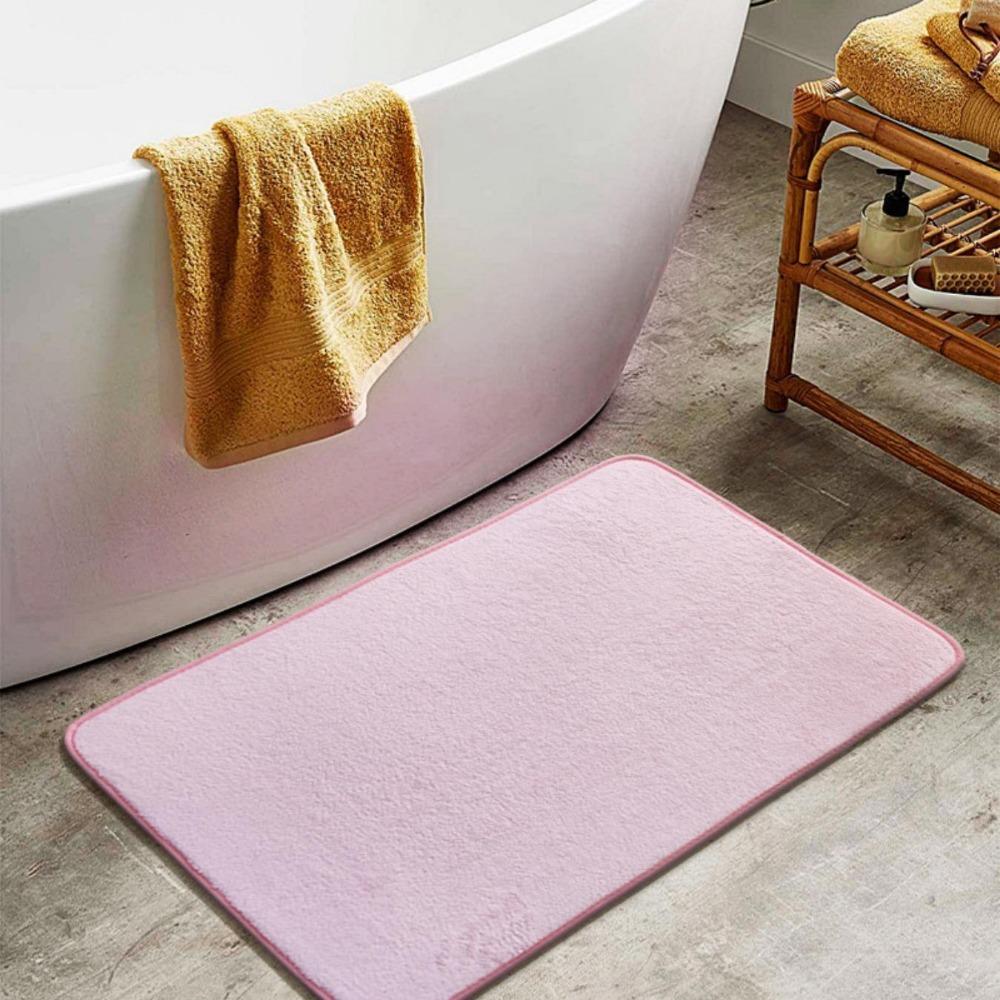 Coral Fleece Emboss Bathroom Cashmere Thickening Mat Bath Non-slip Carpets In Wash Basin Bathtub Side Floor Rug Shower Room Doormat Memory Foam 3D Pad