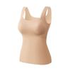 Underwear Women's Bottoming Shirt with Vest Fixed Cup Close-fitting Vest Women's Autumn and Winter with Chest Pad Women's Thermal Vest